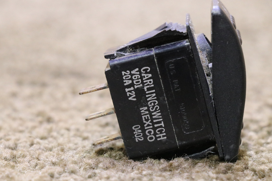 USED BLACK ROCKER SWITCH V6D1 RV/MOTORHOME PARTS FOR SALE RV Components 