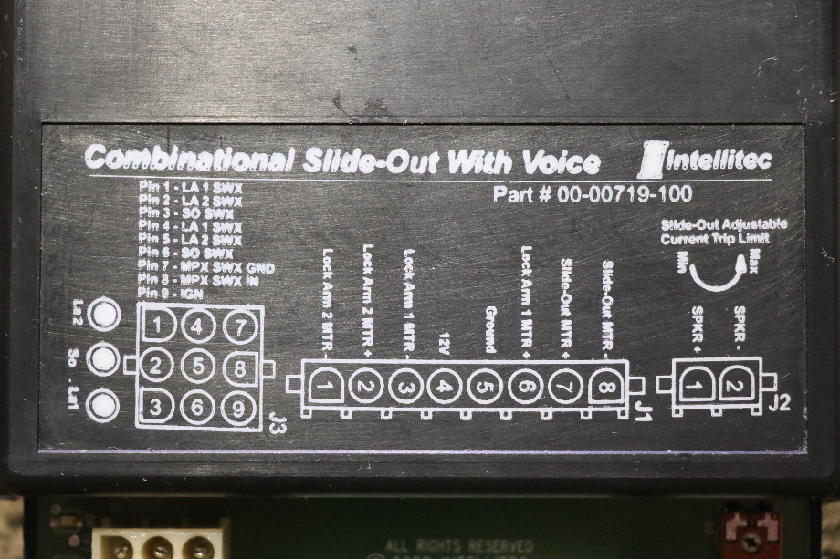 USED RV/MOTORHOME COMBINATIONAL SLIDE OUT WITH VOICE 00-00719-100 FOR SALE RV Components 