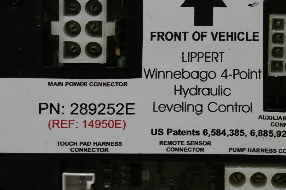 USED MOTORHOME LIPPERT 289252E 4 POINT HYDRAULIC LEVELING CONTROL FOR SALE RV Components 