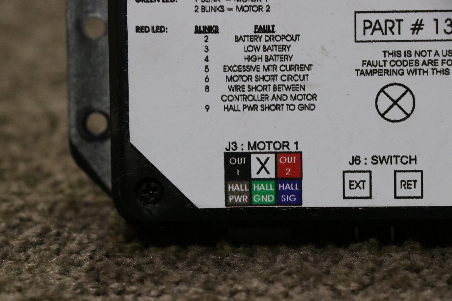 USED LIPPERT DUAL MOTOR SYNCHRONOUS VELOCITY SLIDE CONTROLLER 13398-D0 RV/MOTORHOME PARTS FOR SALE RV Components 