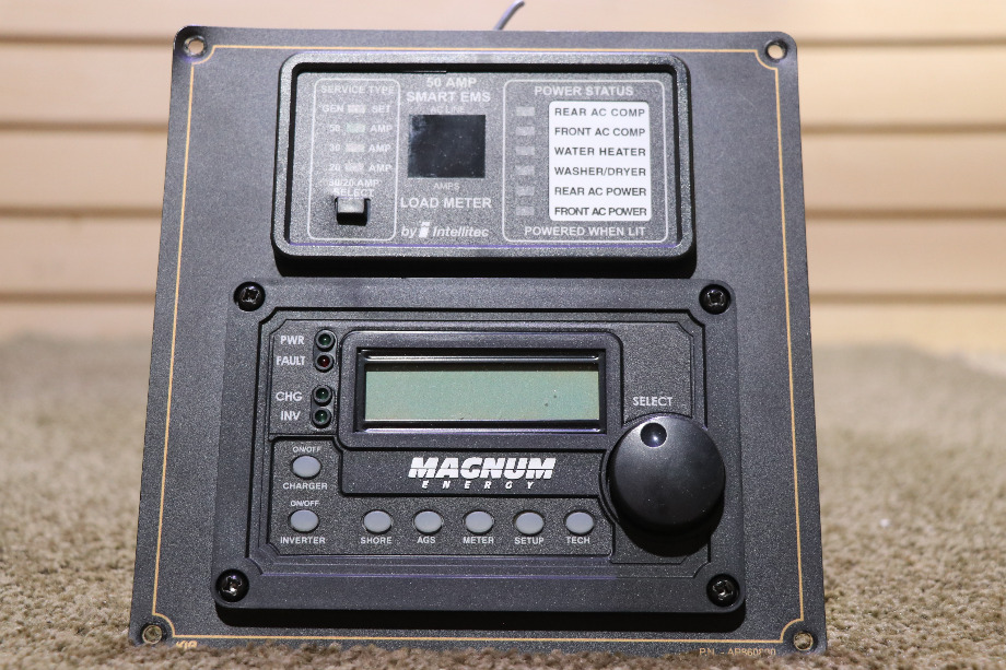 USED MAGNUM ENERGY REMOTE AND SMART EMS DISPLAY PANEL RV/MOTORHOME PARTS FOR SALE RV Components 