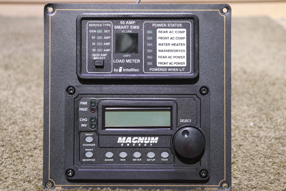 USED MAGNUM ENERGY REMOTE AND SMART EMS DISPLAY PANEL RV/MOTORHOME PARTS FOR SALE RV Components 
