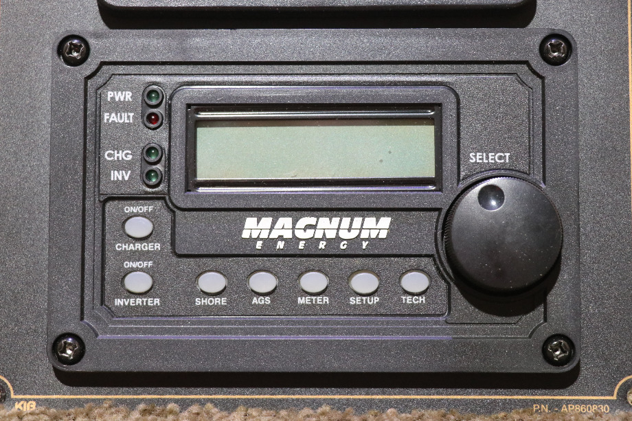 USED MAGNUM ENERGY REMOTE AND SMART EMS DISPLAY PANEL RV/MOTORHOME PARTS FOR SALE RV Components 