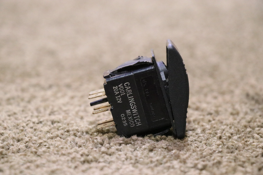 USED RV/MOTORHOME BLACK ROCKER SWITCH VDD1 FOR SALE RV Components 