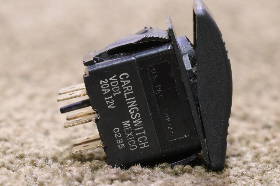 USED RV/MOTORHOME BLACK ROCKER SWITCH VDD1 FOR SALE RV Components 