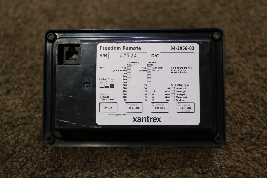 USED XANTREX FREEDOM REMOTE PANEL 84-2056-03 RV/MOTORHOME PARTS FOR SALE RV Components 