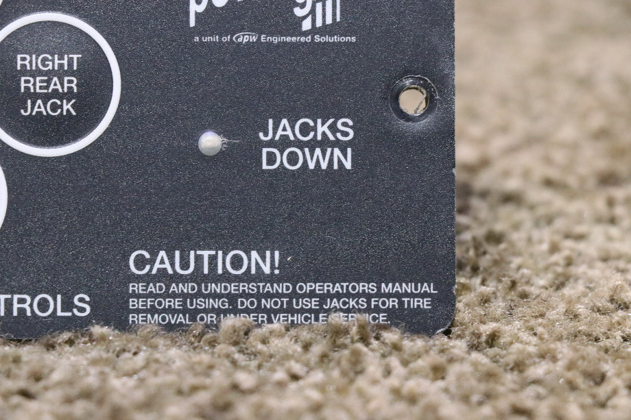 USED MOTORHOME POWER GEAR 500456 LEVELING CONTROLS TOUCH PAD FOR SALE RV Components 