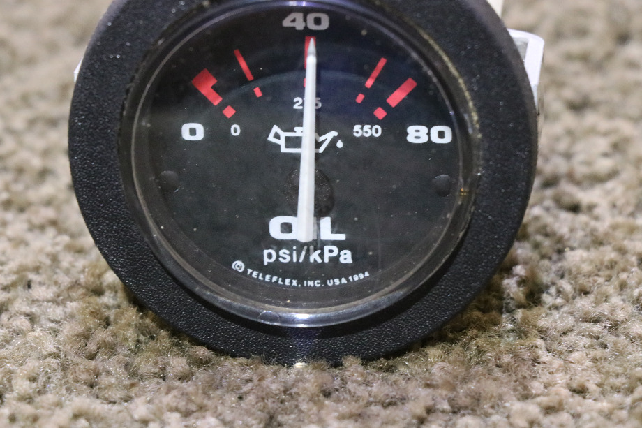 USED TELEFLEX OIL PRESS DASH GAUGE RV/MOTORHOME PARTS FOR SALE RV Components 