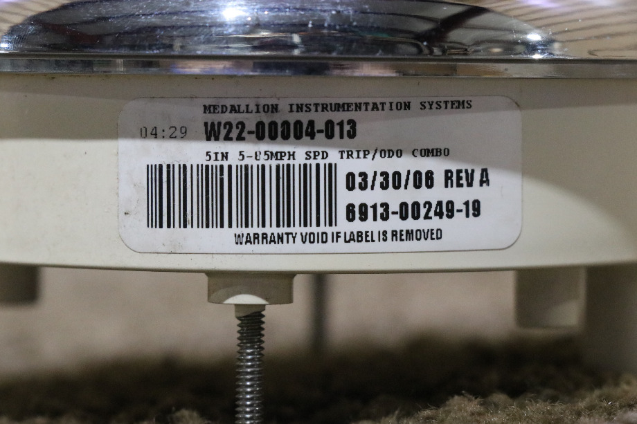 USED W22-00004-013 FREIGHTLINER SPEEDOMETER DASH GAUGE RV PARTS FOR SALE RV Components 