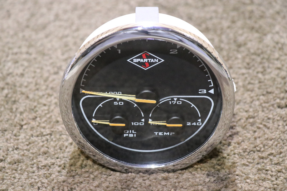 USED RV/MOTORHOME SPARTAN 3 IN 1 TACH / OIL / TEMP DASH GAUGE 00041318 FOR SALE RV Components 
