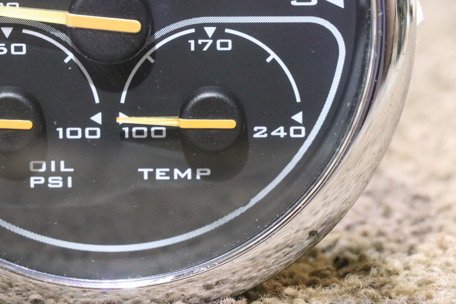 USED RV/MOTORHOME SPARTAN 3 IN 1 TACH / OIL / TEMP DASH GAUGE 00041318 FOR SALE RV Components 