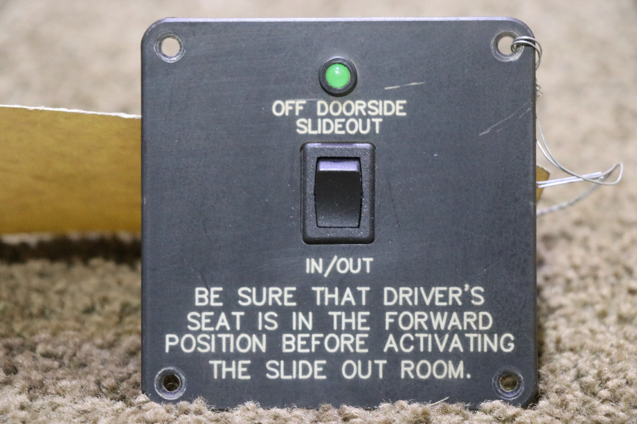 USED RV OFF DOORSIDE SLIDEOUT IN/OUT SWITCH PANEL FOR SALE RV Components 