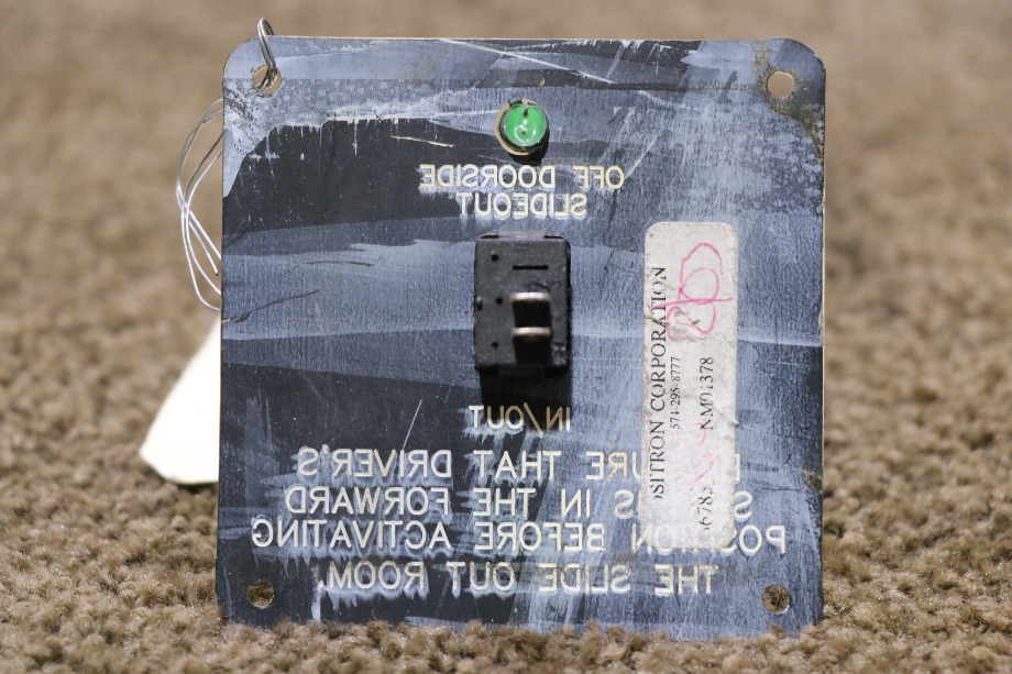 USED RV OFF DOORSIDE SLIDEOUT IN/OUT SWITCH PANEL FOR SALE RV Components 