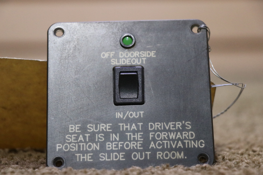 USED RV OFF DOORSIDE SLIDEOUT IN/OUT SWITCH PANEL FOR SALE RV Components 