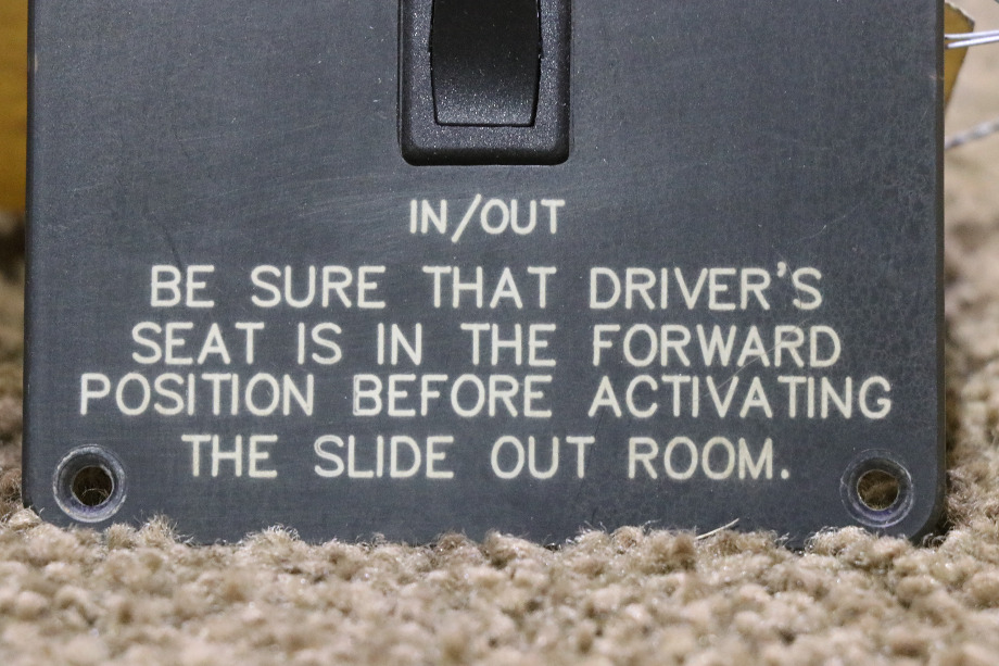 USED RV OFF DOORSIDE SLIDEOUT IN/OUT SWITCH PANEL FOR SALE RV Components 