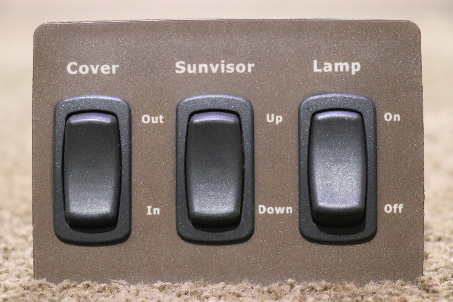 USED COVER / SUNVISOR / LAMP 3 SWITCH PANEL RV PARTS FOR SALE RV Components 