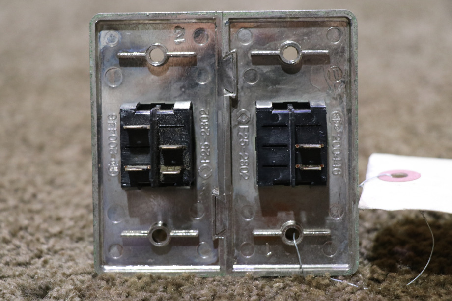 USED MOTORHOME INTERLOCKING DOUBLE SWITCH PANEL FOR SALE RV Components 