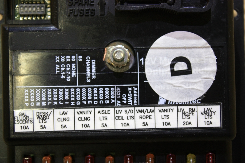 USED MOTORHOME INTELLITEC 12V MULTIPLEX FET OUTPUT MODULE 00-00844-120 FOR SALE RV Components 