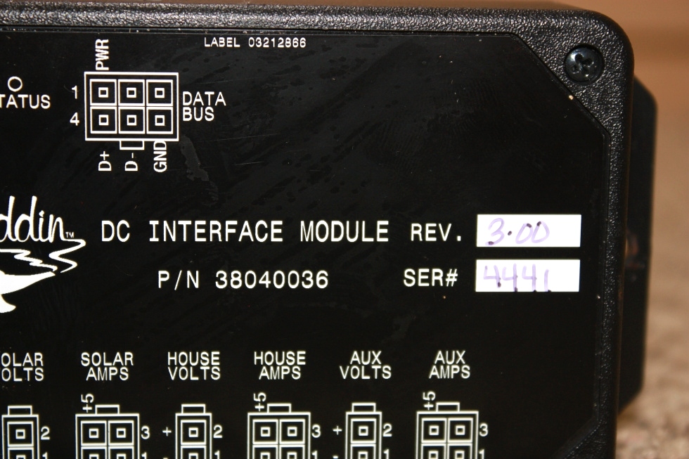 USED RV ALADDIN DC INTERFACE MODULE 38040036 MOTORHOME PARTS FOR SALE RV Components 