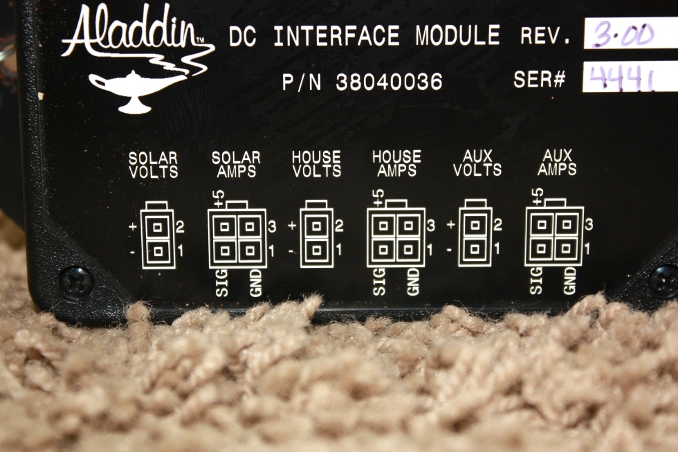 USED RV ALADDIN DC INTERFACE MODULE 38040036 MOTORHOME PARTS FOR SALE RV Components 