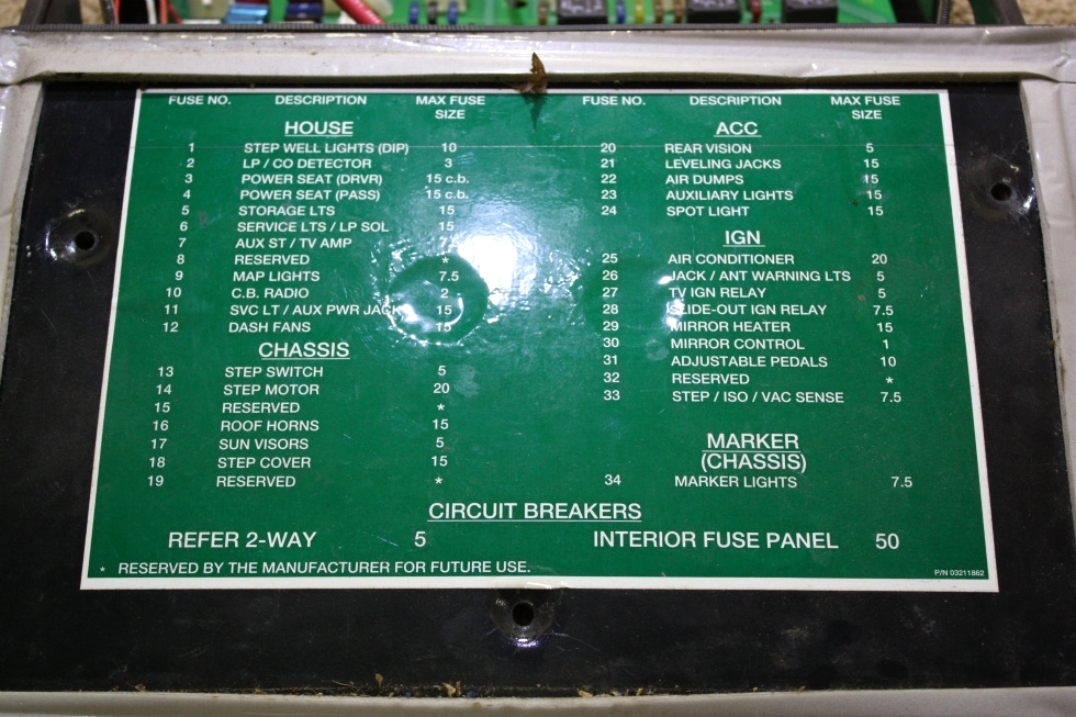 USED MOTORHOME BATTERY CONTROL CENTER 11615059 RV PARTS FOR SALE RV Components 