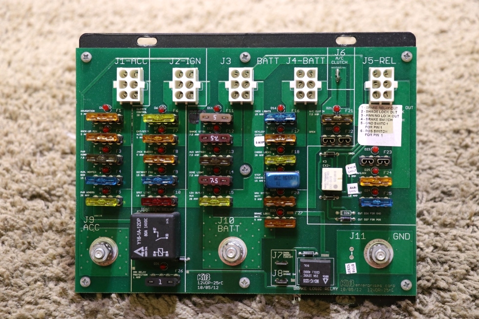 USED MOTORHOME 12VDP-25RC KIB BATTERY CONTROL BOARD RV PARTS FOR SALE RV Components 