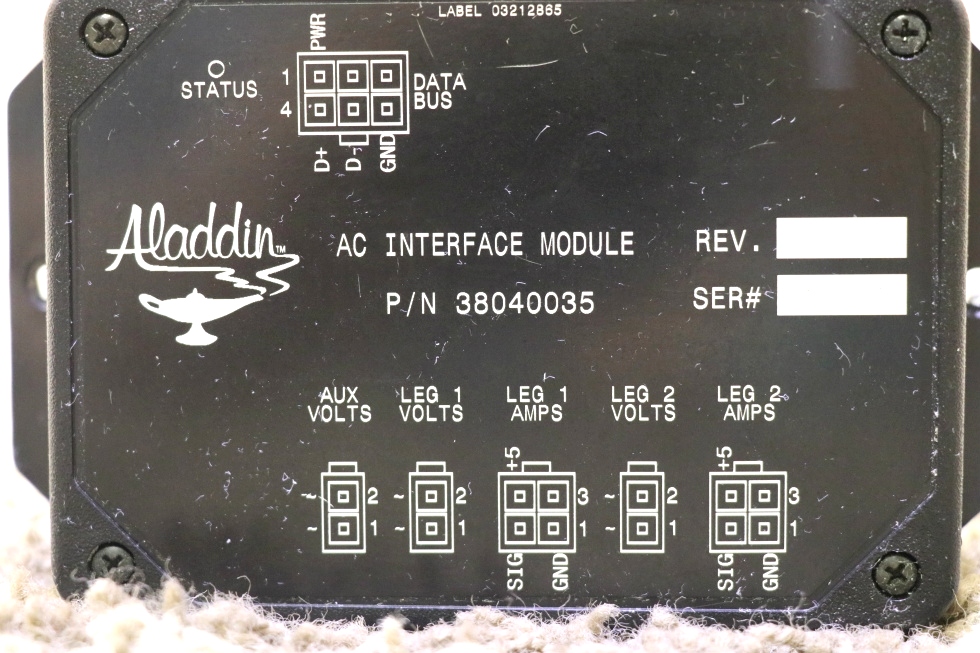 USED MOTORHOME ALADDIN AC INTERFACE MODULE 38040035 RV PARTS FOR SALE RV Components 