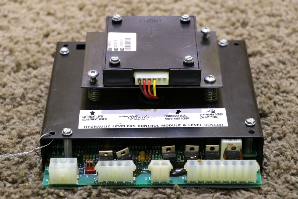 USED RV MILWAUKEE CYLINDER 02753-01 HYDRAULIC LEVELERS CONTROL MODULE & LEVEL SENSOR MOTORHOME PARTS FOR SALE RV Components 