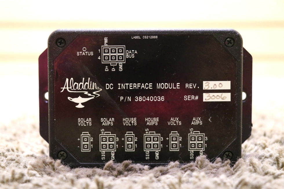 USED 38040036 ALADDIN MOTORHOME DC INTERFACE MODULE RV PARTS FOR SALE RV Components 