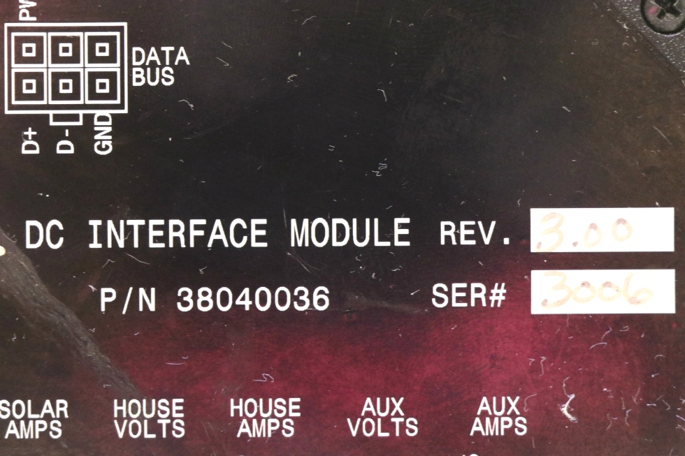 USED 38040036 ALADDIN MOTORHOME DC INTERFACE MODULE RV PARTS FOR SALE RV Components 