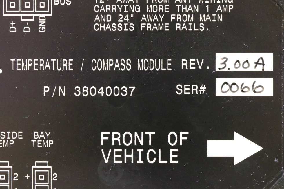 USED RV 38040037 TEMPERATURE / COMPASS MODULE ALADDIN RV PARTS FOR SALE RV Components 