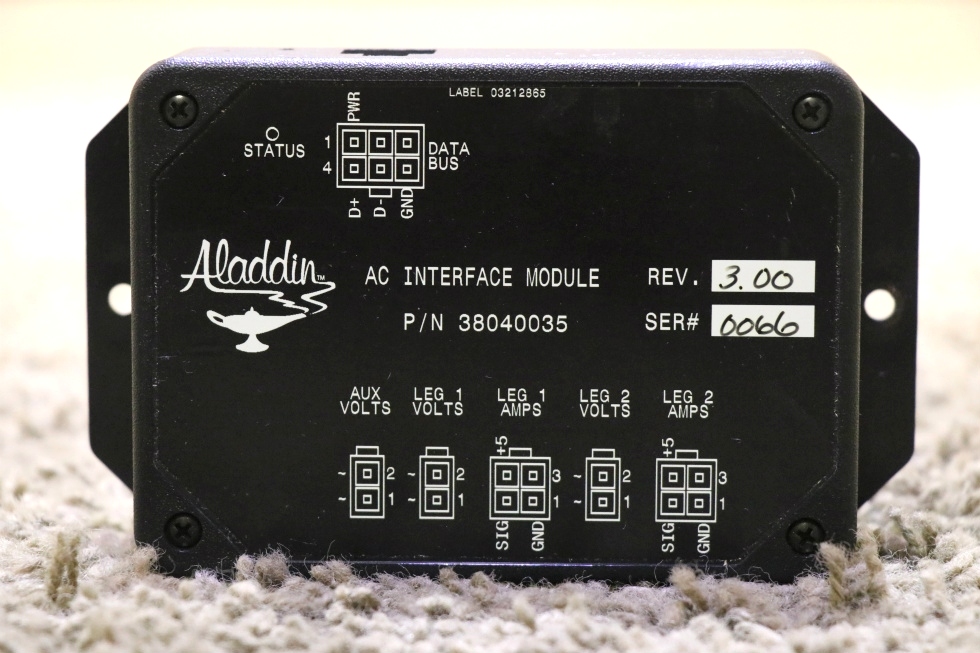 USED 38040035 ALADDIN SYSTEM AC INTERFACE MODULE MOTORHOME PARTS SALE RV Components 
