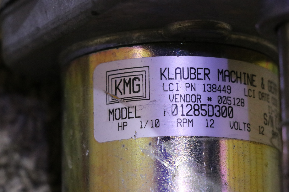 USED K01285D300 KMG - KLAUBER SLIDE OUT MOTOR MOTORHOME PARTS FOR SALE RV Components 