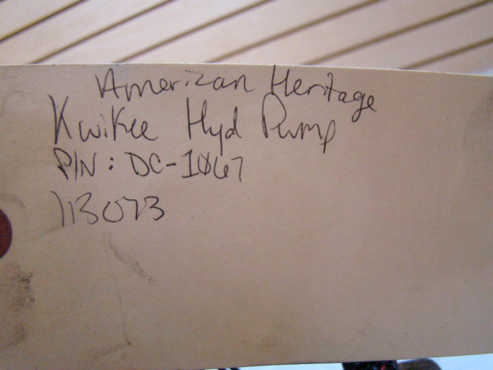 USED EQUALIZER HYDRAULIC LEVEL PUMP FOR SALE RV Components 