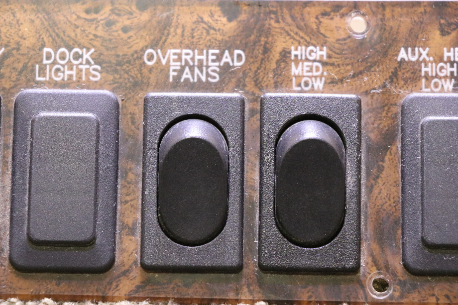 USED RV/MOTORHOME EIGHT DASH SWITCH PANE FOR SALE RV Components 