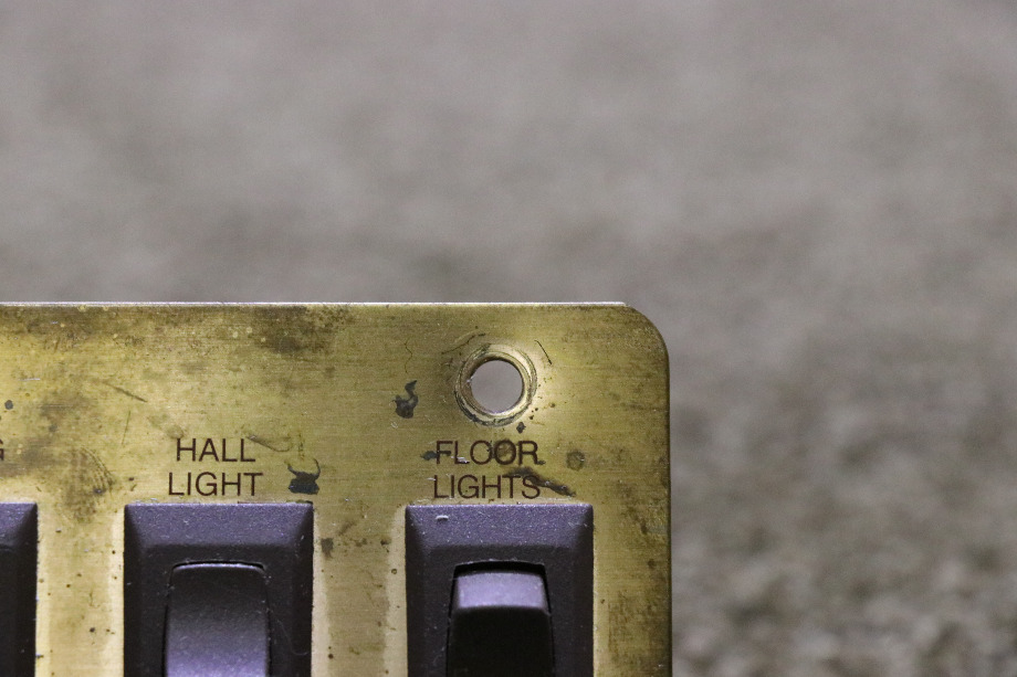 USED BROWN AND GOLD 3 SWITCH PANEL RV/MOTORHOME PARTS FOR SALE RV Components 