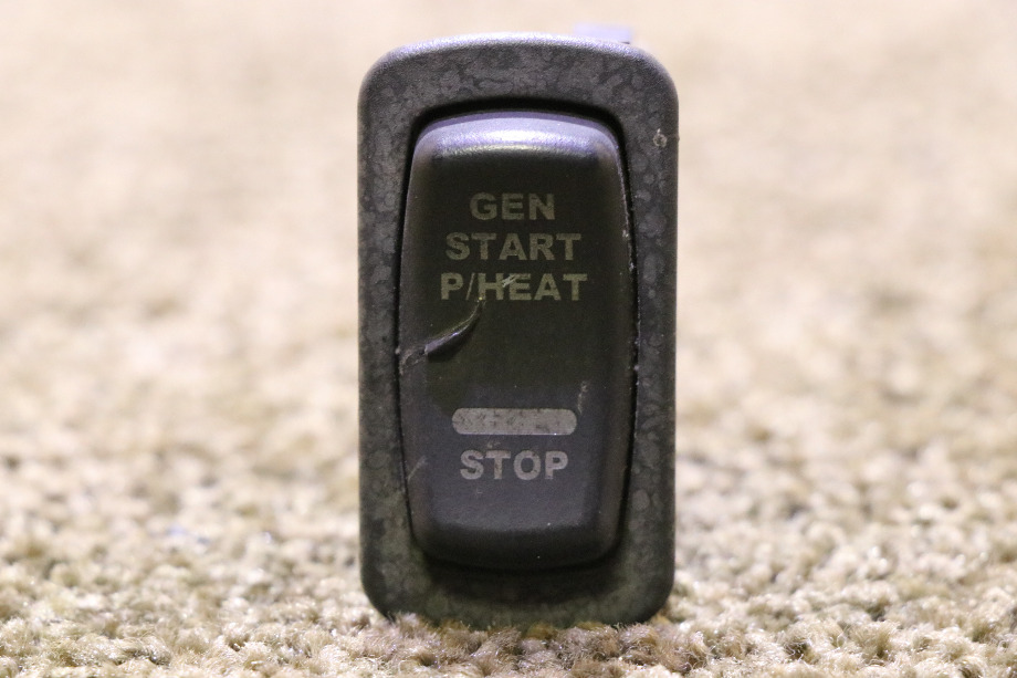 USED RV/MOTORHOME GEN START P/HEAT / STOP ROCKER DASH SWITCH FOR SALE RV Components 