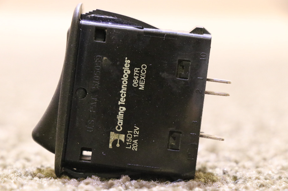 USED RV/MOTORHOME BLACK ROCKER DASH SWITCH L15D1 FOR SALE RV Components 