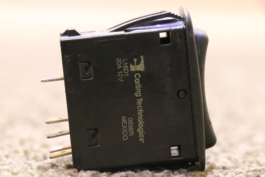 USED BLACK ROCKER DASH SWITCH L18D1 RV/MOTORHOME PARTS FOR SALE RV Components 