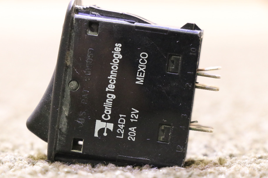 USED BLACK ROCKER L24D1 DASH SWITCH MOTORHOME PARTS FOR SALE RV Components 