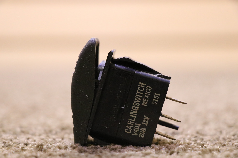 USED RV/MOTORHOME BLACK V4D1 ROCKER DASH SWITCH FOR SALE RV Components 