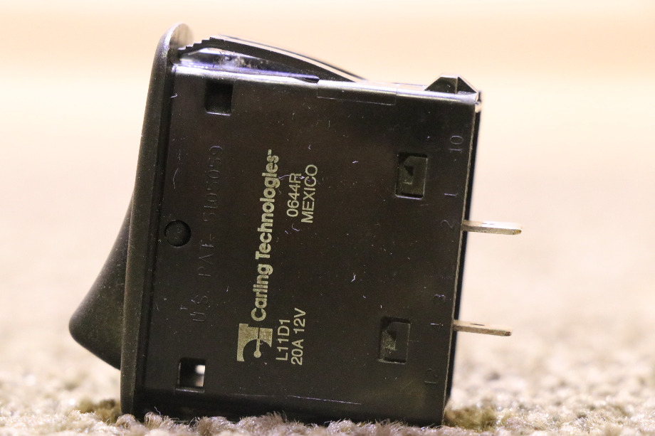USED BLACK ROCKER DASH SWITCH L11D1 MOTORHOME PARTS FOR SALE RV Components 