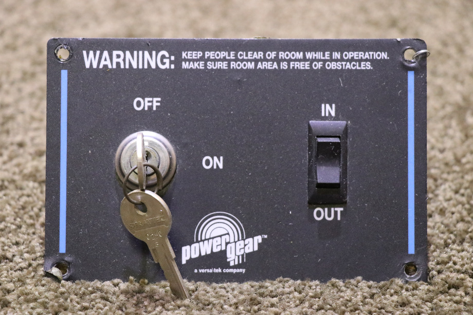 USED RV POWER GEAR ROOM EXTENSION SWITCH & KEY PANEL FOR SALE RV Components 
