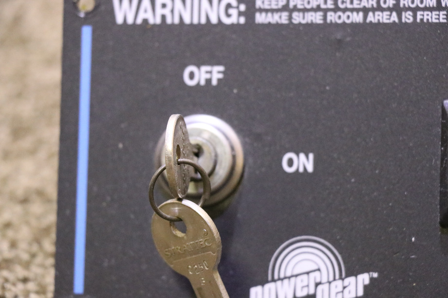 USED RV POWER GEAR ROOM EXTENSION SWITCH & KEY PANEL FOR SALE RV Components 