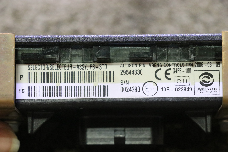 USED ALLISON TRANSMISSION SHIFT SELECTOR 29544830 TOUCH PAD RV PARTS FOR SALE RV Components 