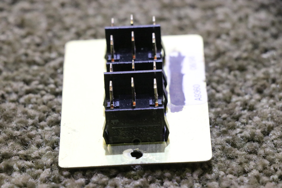 USED GOLD A9360 OPEN / CLOSE DOUBLE SWITCH PANEL MOTORHOME PARTS FOR SALE RV Components 