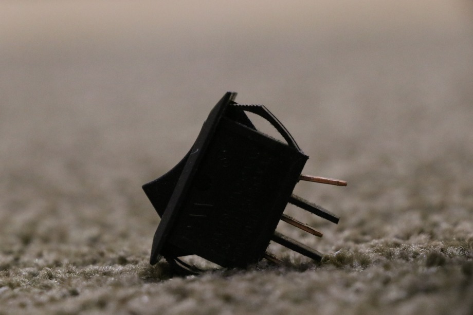 USED SMALL BLACK ROCKER SWITCH RV PARTS FOR SALE RV Components 
