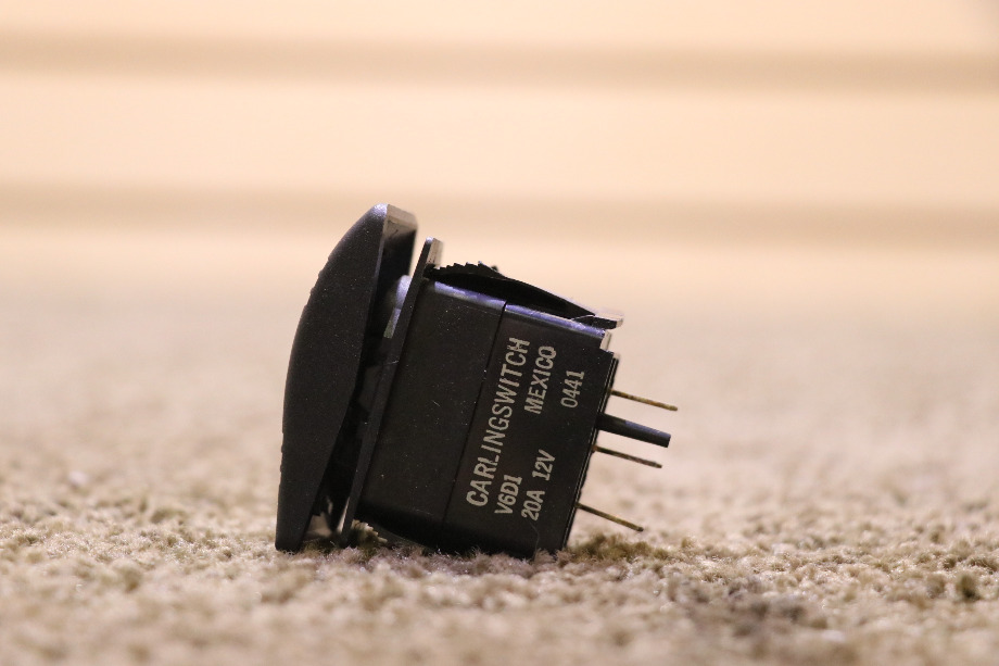 USED MOTORHOME BLACK V6D1 ROCKER DASH SWITCH FOR SALE RV Components 