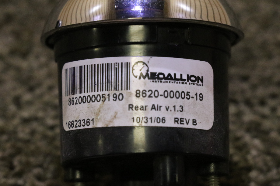 USED REAR AIR 8620-00005-19 DASH GAUGE MOTORHOME PARTS FOR SALE RV Components 