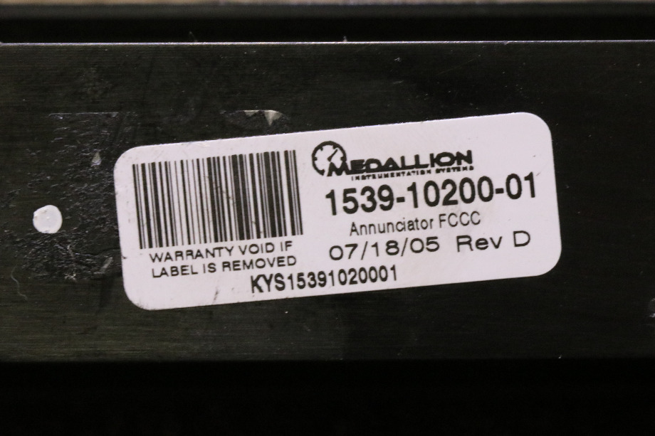USED DASH ANNUNCIATOR 1539-10200-01 RV/MOTORHOME PARTS FOR SALE RV Components 